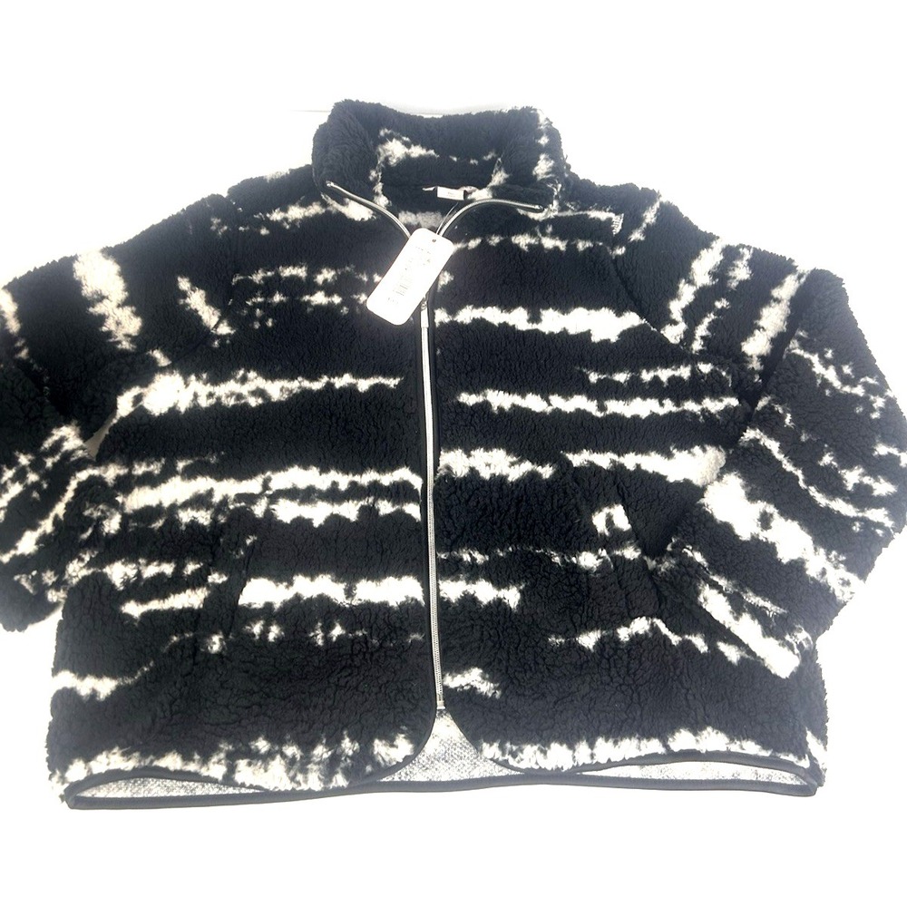 NWT Allison Daley sherpa zip up jacket M Petite light weight comfort fit